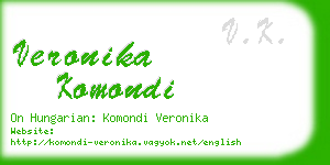 veronika komondi business card